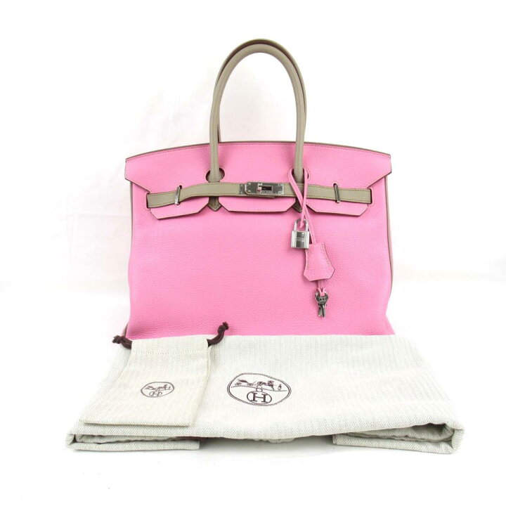 楽天市場 エルメス バーキン35 パーソナルオーダー ハンドバッグ バッグ レディース トゴ ピンク X トゥルティエグレー シルバー金具 中古 Hermes Brandoff ブランドオフ ブランド ブランドバッグ バック ハンド Brandoff Tokyo