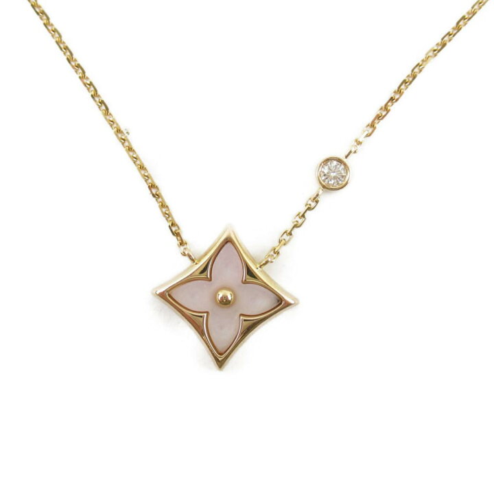 LOUIS VUITTON Pendentif Star Blossom Diamond Shell Necklace