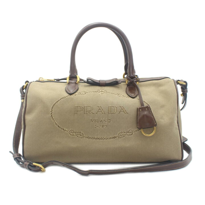 楽天市場】【中古】プラダ ロゴジャガード 2WAYミニボストンバッグ 