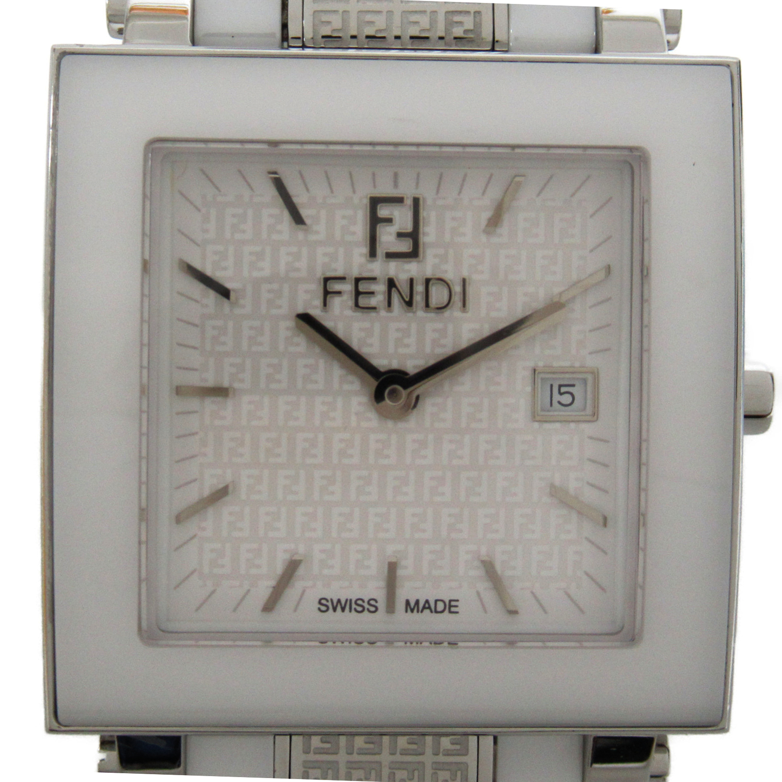 【フェンディ FENDI セラミック時計 腕時計 時計 ステンレススチール セラミック ボーイズ ホワイト系 ホワイト F632-140  【中古】 Brandoff銀座