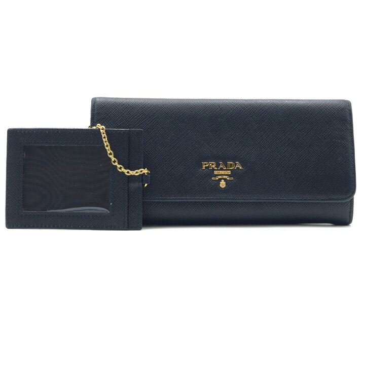 楽天市場】プラダ PRADA Wホック長財布 パスケース付 Wホック長財布 
