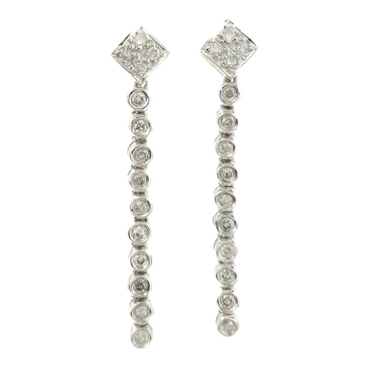 楽天市場】JEWELRY ダイヤモンド ピアス ジュエリー K18WG （ホワイト  