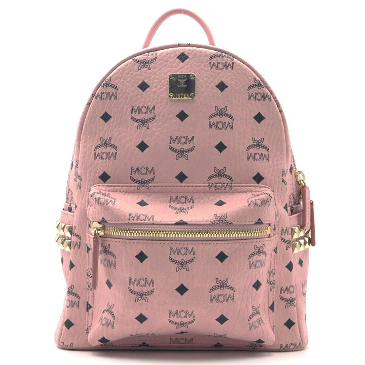 楽天市場 エム シー エム Mcm リュックサック バックパック バッグ レザー レディース ピンク系 ピンク 中古 ブランド ブランドバッグ バック リュック 学校 Brandoff銀座