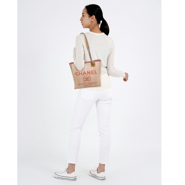 楽天市場】シャネル CHANEL ドーヴィルPM トートバッグ バッグ レザー 