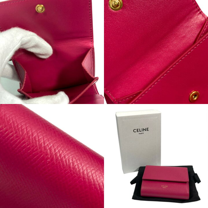 楽天市場】セリーヌ CELINE スモールトリフォールドウォレット 三 