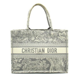 ディオール Dior ブックトート トートバッグ バッグ キャンバス レディース グレー系 / ホワイト系 【中古】