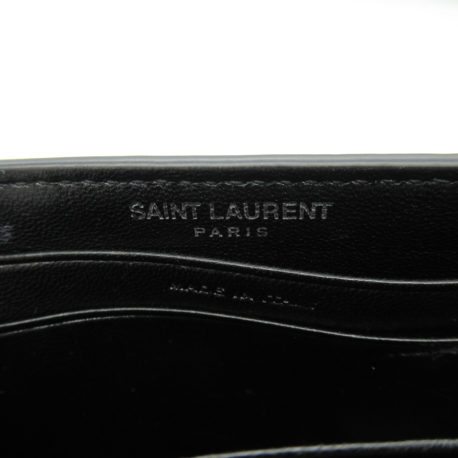 ケット サンローラン SAINT LAURENT カードケース カードケース アクセサリー レザー メンズ レディース ブラック系 423483 ：Brandoff銀座 サンローラ