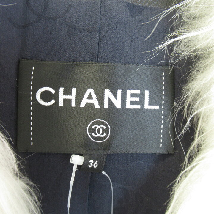 楽天市場】シャネル CHANEL ライダースジャケット ファー付き 衣料品 