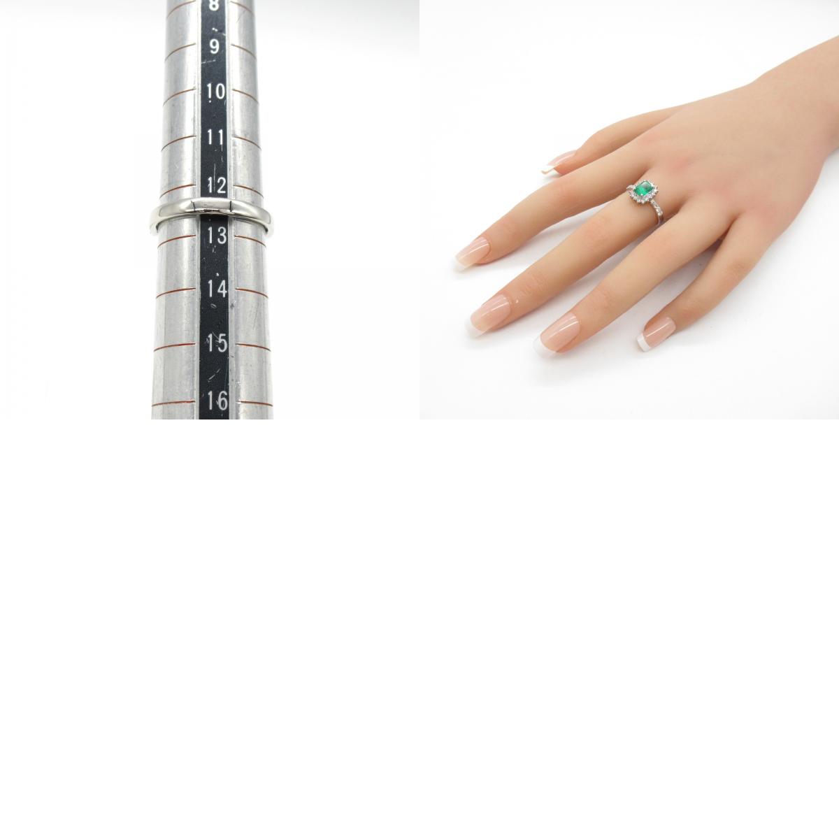 在庫有即出荷 ジュエリー JEWELRY エメラルド ダイヤモンド 指輪 リング リング・指輪 Pt900プラチナ レディース グリーン系 4.7g  ブランド アクセサリー