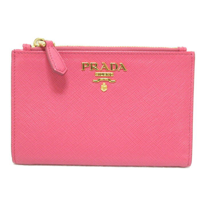 楽天市場】プラダ PRADA 二つ折財布 二つ折り財布 財布 レザー 