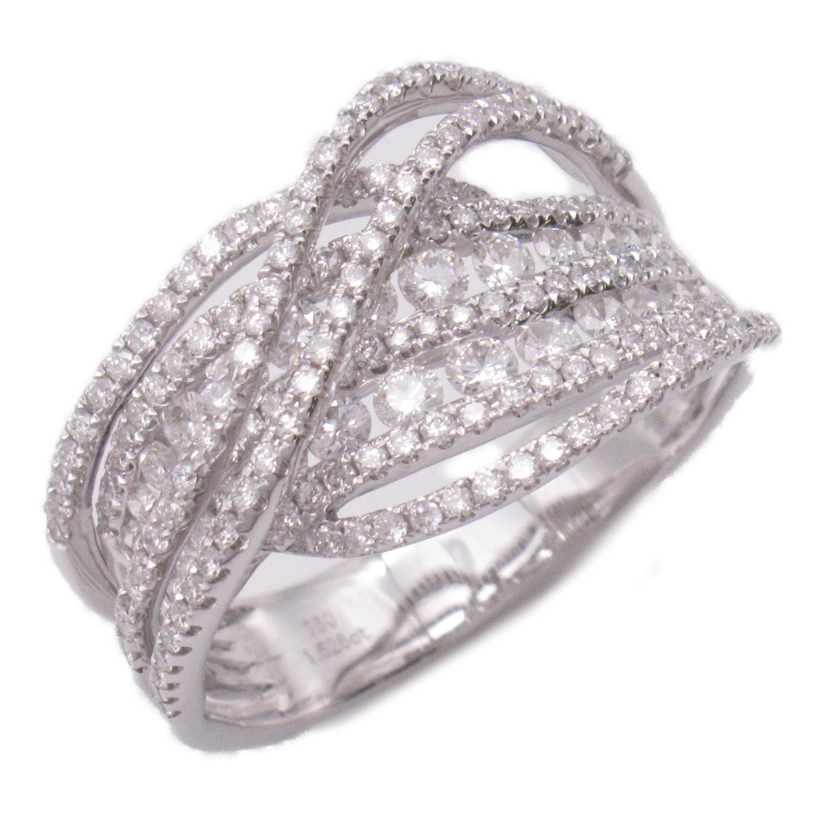 ジュエリー JEWELRY ダイヤモンド リング リング・指輪 ジュエリー K18WG（ホワイトゴールド） レディース クリア系 ﾀﾞｲﾔ 7.3g 