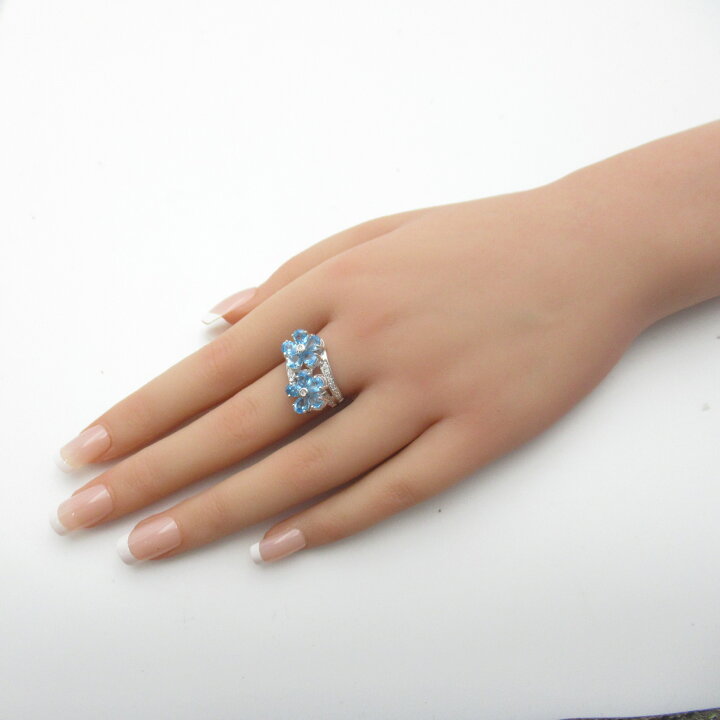 楽天市場】ジュエリー JEWELRY ブルートパーズ ダイヤモンド リング  