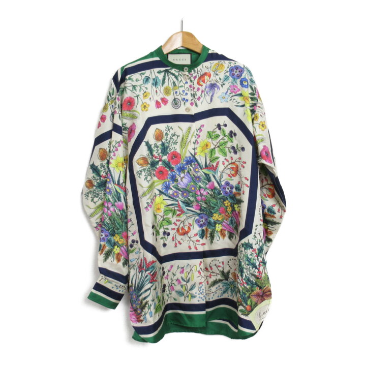 楽天市場】グッチ GUCCI ブラウスシャツ フローラルプリント 長袖 