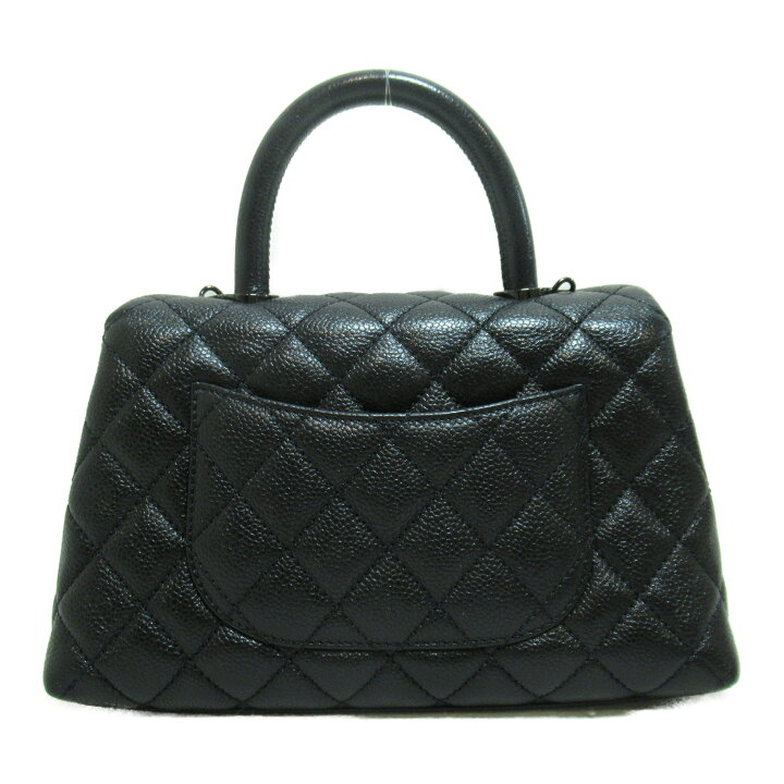 楽天市場】シャネル CHANEL ココハンドルXS オールブラック ショルダー  