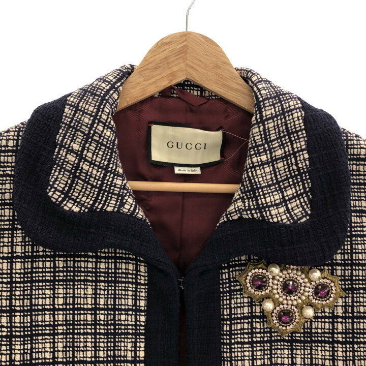 楽天市場】グッチ GUCCI ショート丈ジャケット(ブローチ付) 衣料品 