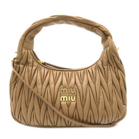 ミュウ ミュウ Miu Miu マテラッセ ハンドバッグ ハンドバッグ バッグ レザー レディース ブラウン系 CARAMEL 5BC153N88F098L 【新品】