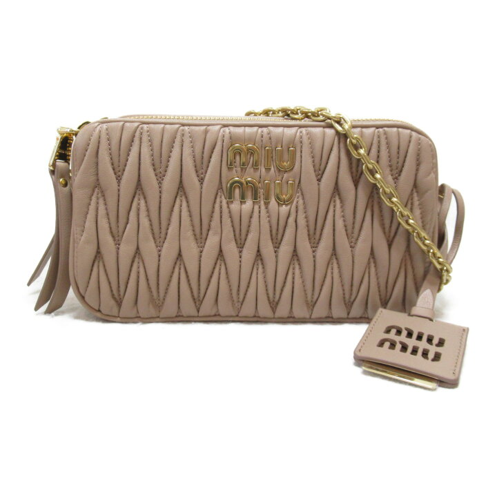 楽天市場】ミュウ ミュウ Miu Miu マトラッセ レザー ミニバッグ 