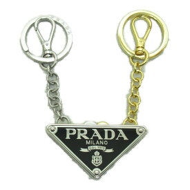 プラダ PRADA 分割可能 メタル キーリング キーホルダー キーリング アクセサリー メタル メンズ レディース ブラック系 / シルバー系 / ゴールド系 1PS06166AF0964 【新品】