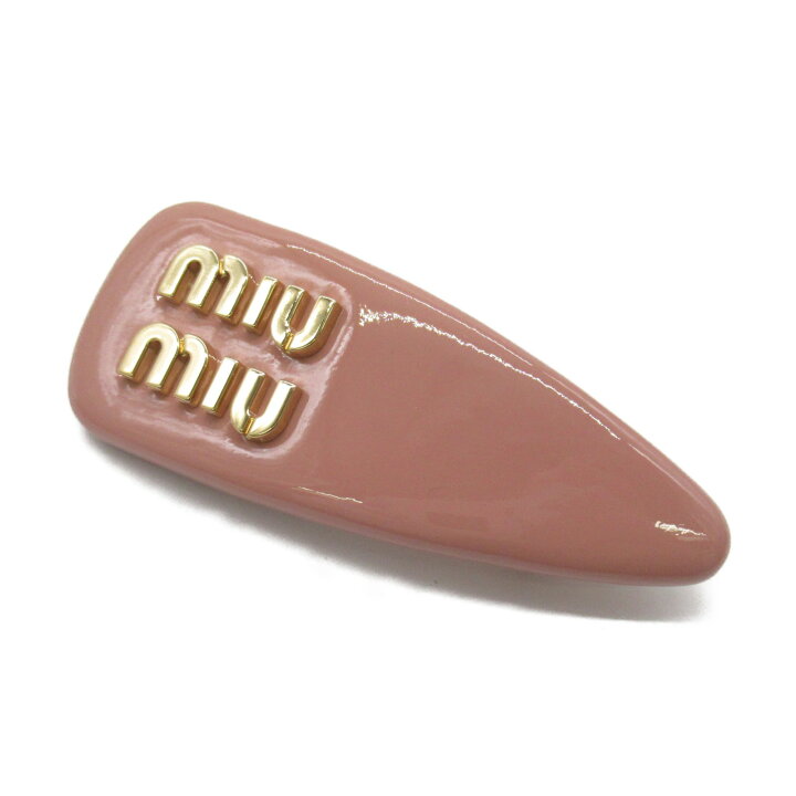 楽天市場】ミュウ ミュウ Miu Miu パテントレザー ヘアクリップ 