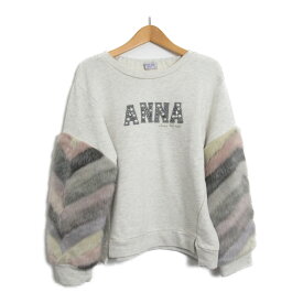 アナスイ ANNA SUI チルドレンズ トレーナー スウェット 衣料品 トップス コットン キッズ ベージュ系 7184233-98 【中古】