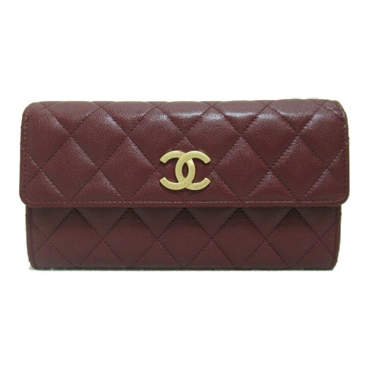 楽天市場】シャネル CHANEL マトラッセ フラップウォレット 二つ折り長  