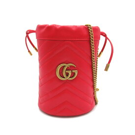 グッチ GUCCI GGマーモント ミニバケットバッグ ショルダーバッグ バッグ レザー レディース レッド系 575163DTDHT6832 【新品】