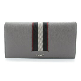 バリー BALLY 二つ折り長財布 二つ折り長財布 財布 レザー メンズ グレー系 ダークミネラル 6306282 【新品】