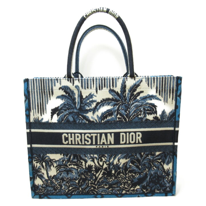 Dior ディオール トートバッグ ブックトート ラージ ネイビー系 