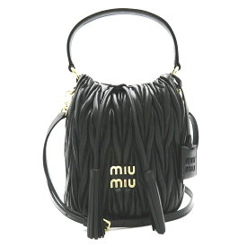 ミュウ ミュウ Miu Miu マテラッセ 2wayショルダー 2wayショルダーバッグ バッグ レザー レディース ブラック系 NERO 5BE084N88F0002 【新品】