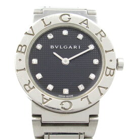 ブルガリ BVLGARI ブルガリ ブルガリ 12Pダイヤ 腕時計 時計 ステンレススチール レディース ブラック系 BBL26S 【中古】