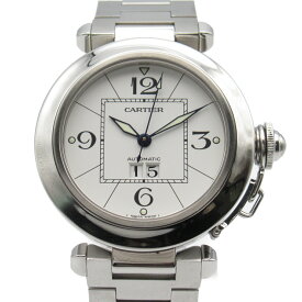 カルティエ CARTIER パシャC ビッグデイト 腕時計 時計 ステンレススチール レディース ホワイト系 W31055M7 【中古】