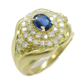 ジュエリー JEWELRY サファイア ダイヤモンド リング リング・指輪 ジュエリー K18（イエローゴールド） ダイヤモンド サファイア レディース ブルー系 サファイア 6.0g 【中古】