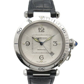 カルティエ CARTIER パシャ38 腕時計 時計 ステンレススチール 革 メンズ シルバー系 W3103155 【中古】