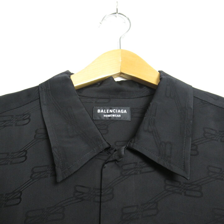 BALENCIAGA バレンシアガ レーヨン ロゴ シャツ（BALENCIAGA 