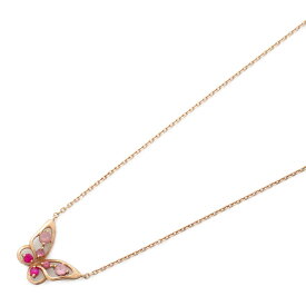 スタージュエリー STAR JEWELRY バタフライ 色石 ネックレス ネックレス ジュエリー K10PG/色石 レディース ピンク系 【中古】