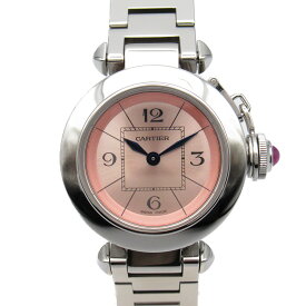 カルティエ CARTIER ミス パシャ 腕時計 時計 ステンレススチール レディース ピンク系 W3140008 【中古】