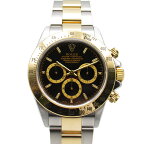 ロレックス ROLEX デイトナ A番 腕時計 時計 K18（イエローゴールド） ステンレススチール メンズ ブラック系 BK 16523 【中古】