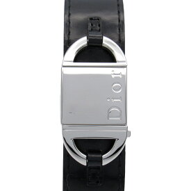 ディオール Dior パンディオラ 腕時計 時計 ステンレススチール レザーベルト レディース ホワイト系 D78-100 【中古】