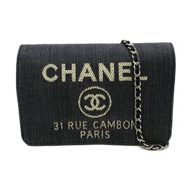 シャネル CHANEL ボーイシャネル チェーンウォレット ショルダーバッグ バッグ デニム レディース ブルー系 A80795 【中古】