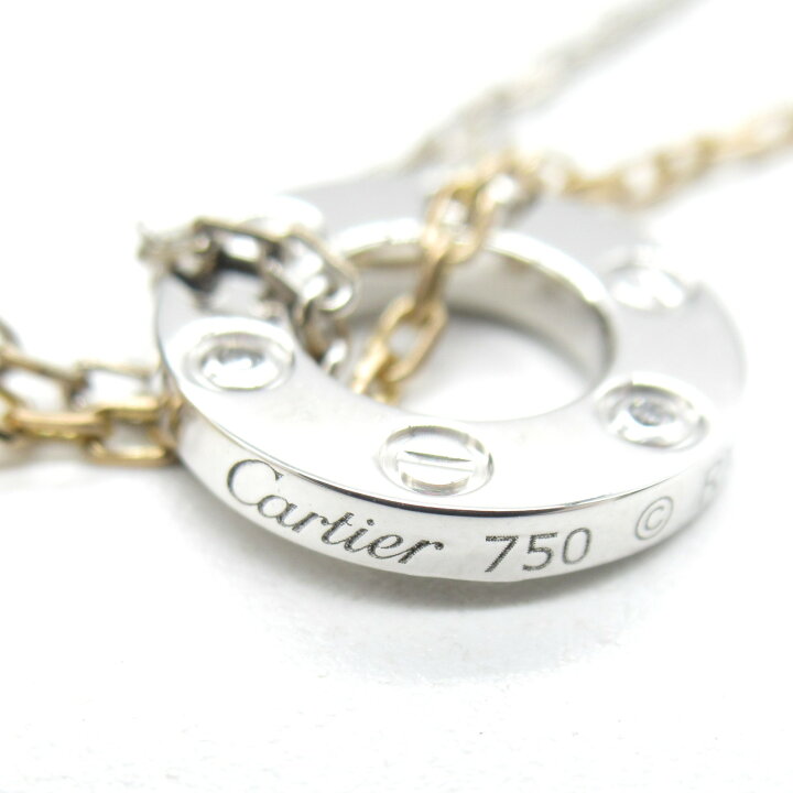 楽天市場】カルティエ CARTIER ラブ スリーフープ ダイヤ ネックレス  