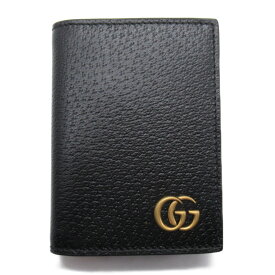 グッチ GUCCI 名刺入れ 名刺入れ アクセサリー レザー メンズ レディース ブラック系 428737 【中古】