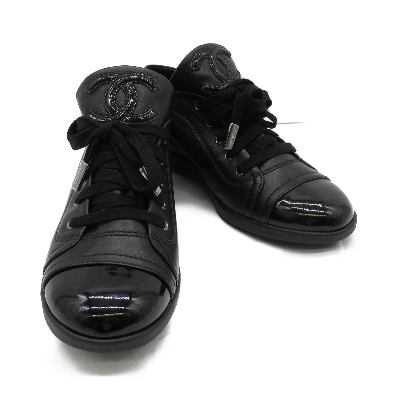 シャネル CHANEL スニーカー スニーカー 靴 レザー レディース ブラック系 【中古】：Brandoff銀座