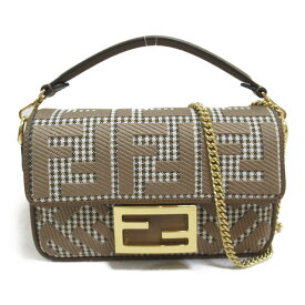 フェンディ FENDI マンマバケット 2wayショルダーバッグ 2wayショルダーバッグ バッグ レザー キャンバス レディース ブラウン系 8BS017 【中古】