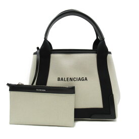 バレンシアガ BALENCIAGA ネイビー スモール カバス トートバッグ バッグ キャンバス レディース アイボリー系 / ブラック系 3399332HH3N9260 【新品】