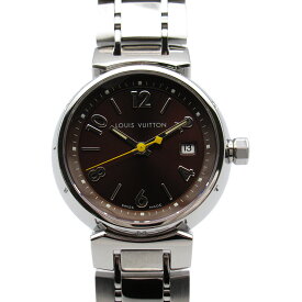 ルイ・ヴィトン LOUIS VUITTON タンブール 腕時計 時計 ステンレススチール レディース ブラウン系 Q1211 【中古】