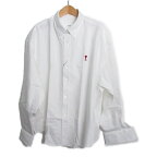 アミ AMI ボクシーフィット シャツ 長袖Tシャツ 衣料品 トップス コットン メンズ ホワイト系 BFUSH130.CO0031168L 【新品】