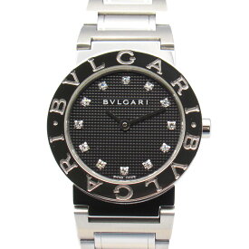 ブルガリ BVLGARI ブルガリ ブルガリ 12Pダイヤ 腕時計 時計 ステンレススチール レディース ブラック系 BB26SS 【中古】