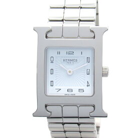 エルメス HERMES Hウォッチ 腕時計 時計 ステンレススチール レディース ホワイト系 HH1.210 【中古】