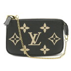 ルイ・ヴィトン LOUIS VUITTON ミニ・ポシェット・アクセソワール アクセサリーポーチ（取っ手あり） バッグ レザー モノグラム・アンプラント レディース ブラック系 / ベージュ系 M80732 【中古】