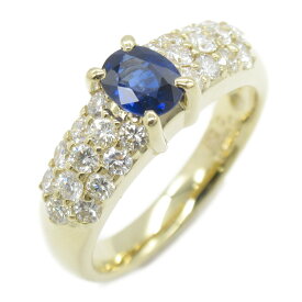 ジュエリー JEWELRY サファイア ダイヤモンド リング リング・指輪 ジュエリー K18（イエローゴールド） ダイヤモンド サファイア レディース ブルー系 サファイア 7.0g 【中古】